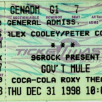 Gov't Mule New Years '98 ticket