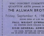 Ticket from show dated 9/14/81 -- but the show is not in the database.