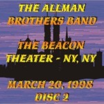 ABB - 3/20/98 - Beacon Theater - NY, NY - Back Tray Insert - 2 of 3