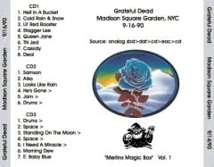 This is the REAL cover for 9/16/90 Dead