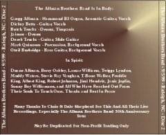 ABB - 9/5/99 - Walnut Creek Amphitheater - Raleigh, NC - Back tray Insert - 2 of 3