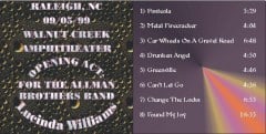 ABB - 9/5/99 - Walnut Creek Amphitheater - Raleigh, NC - 3 of 3