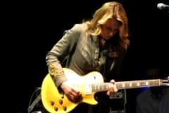 Susan playing Duane's 57 Gold Top
