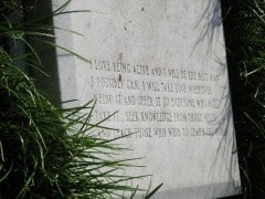 Duane's grave inscription