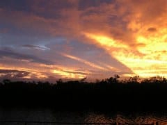 Duane's Garden sunset/Hurricane Fay