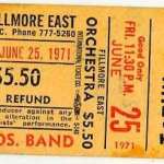 June 1971 Fillmore East