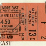 3/13/1971 Fillmore East tix