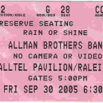 Ticket stub