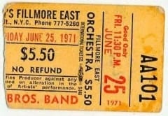 June 1971 Fillmore East