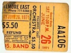 June 1971 Fillmore East