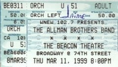 3/11/99 tix w. Jaimoe autograph