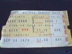 ABB 9/13/75 ticket stub