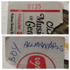 7/21/71 Ticket Stub