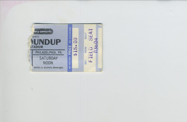 Ticket, June 20, 1981, JFK Stadium