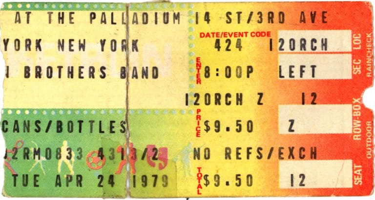 Ticket, April 24, 1979, Palladium