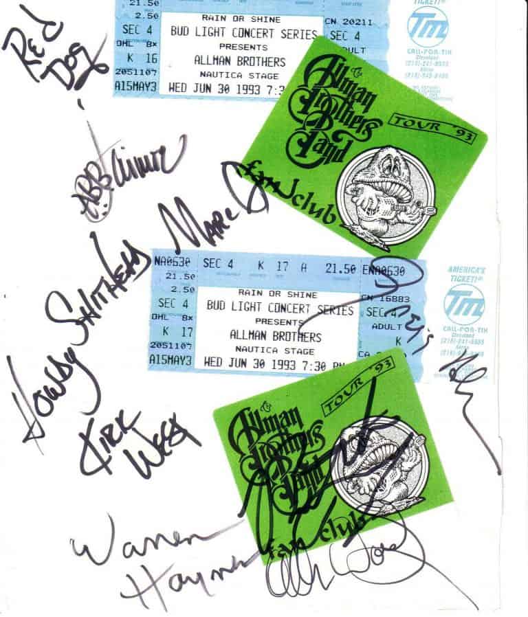 Ticket, June 30, 1993, Nautica Stage