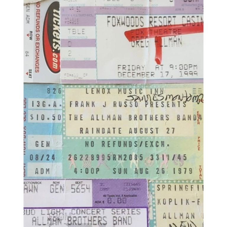 Ticket, August 26, 1979, Music Inn