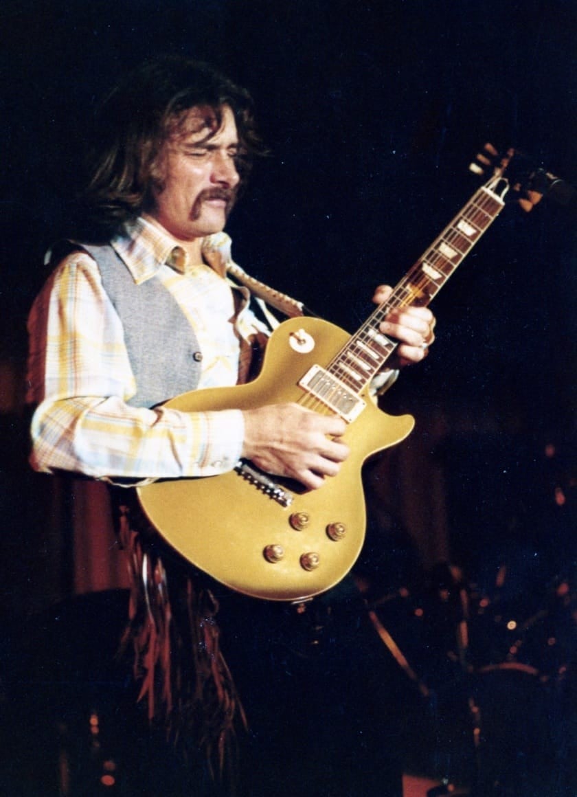 Dickey Betts playing a gold-top Les Paul, early 1970s