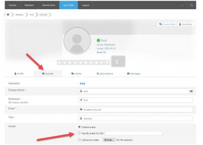 forum account tab