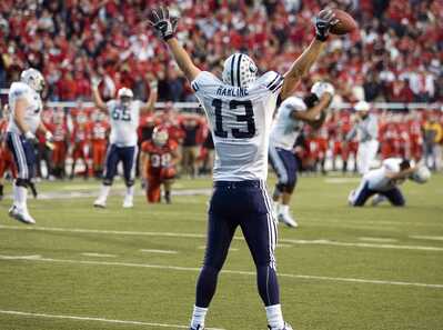 BYU Harline after catch vs Utah